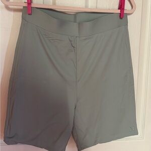 MESHKI sage biker shorts